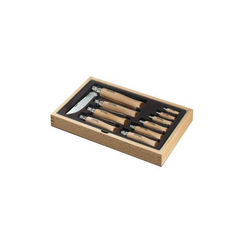 Opinel Ramasse-monnaie bois 10 couteaux 951