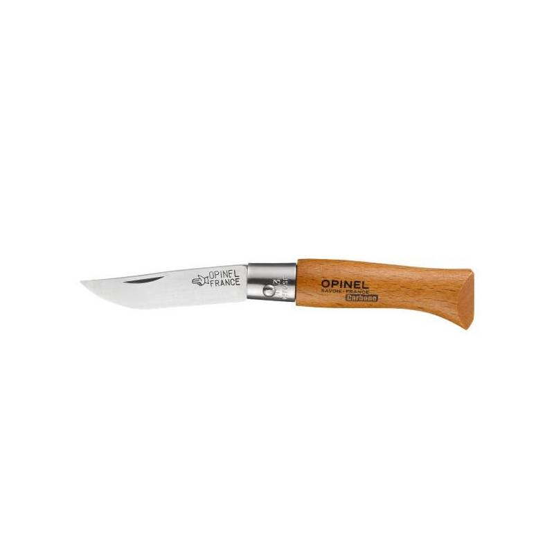 Opinel Couteau fermant Tradition, lame acier carbone virole fixe, manche hêtre n°3 940.03