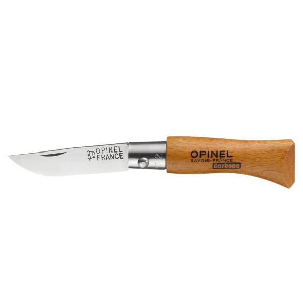 Opinel Couteau fermant Tradition, lame acier carbone virole fixe, manche hêtre n°2 940.02