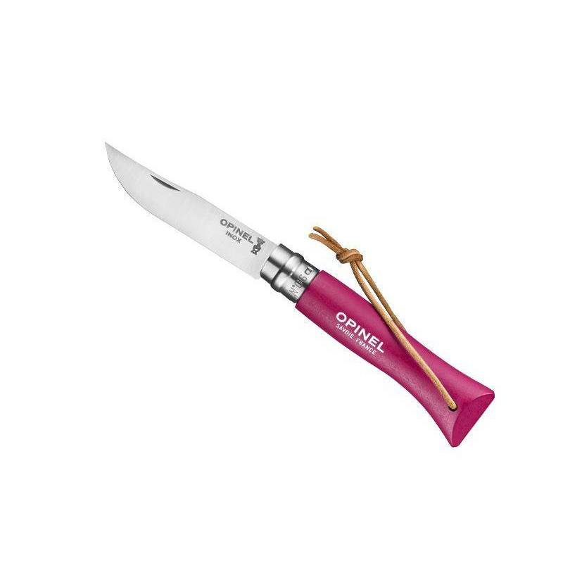 Opinel 6 VRI FRAMBOISE + LIEN BAROUDEUR