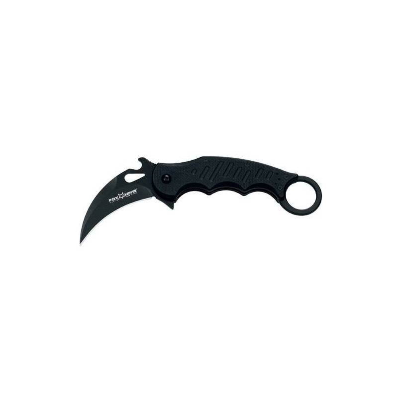 Fox Production Couteau fermant Karambit 11,5cm G10 - Noir