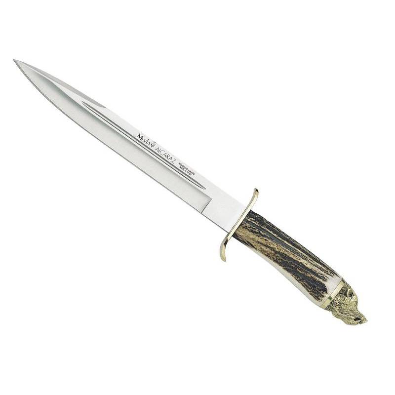 Muela POIGNARD ALCARAZ CERF 26CM TETE SANGLIER INOX 9214