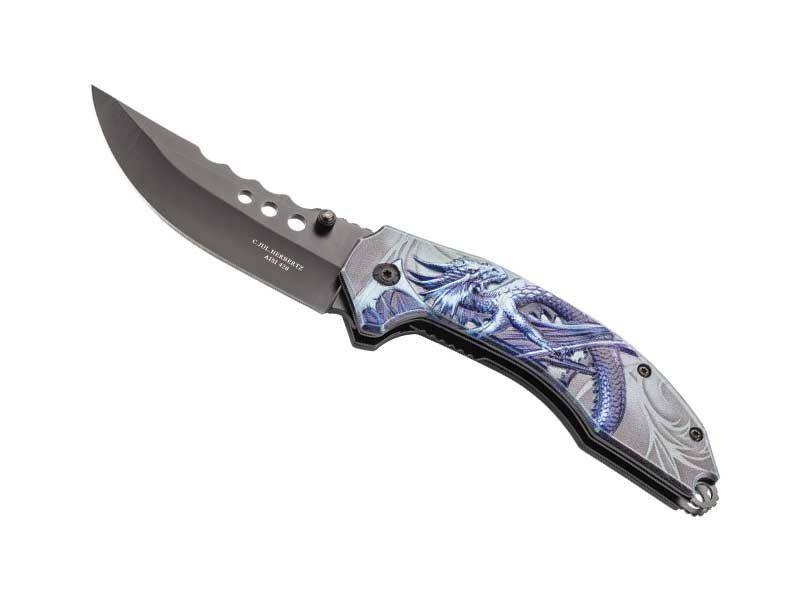 Herbertz COUTEAU HERBERTZ DRAGON ALU 11,5CM INOX NOIR