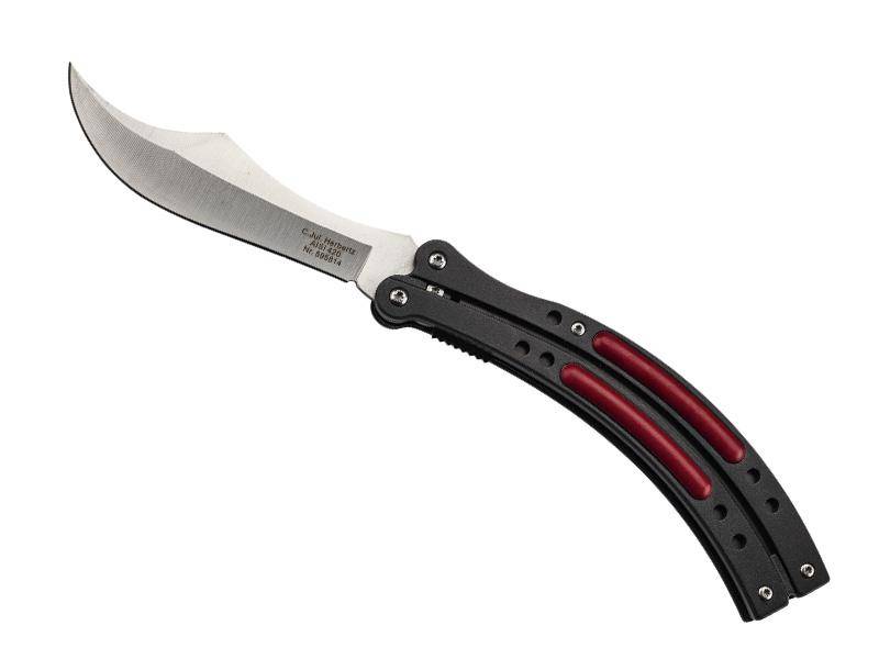 Herbertz Couteau Alu Noir/Rouge 14 cm Inox
