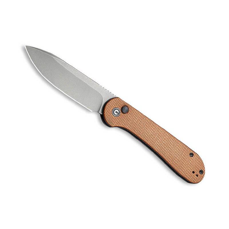 Civivi Couteau Button Lock Elementum Micarta Marron