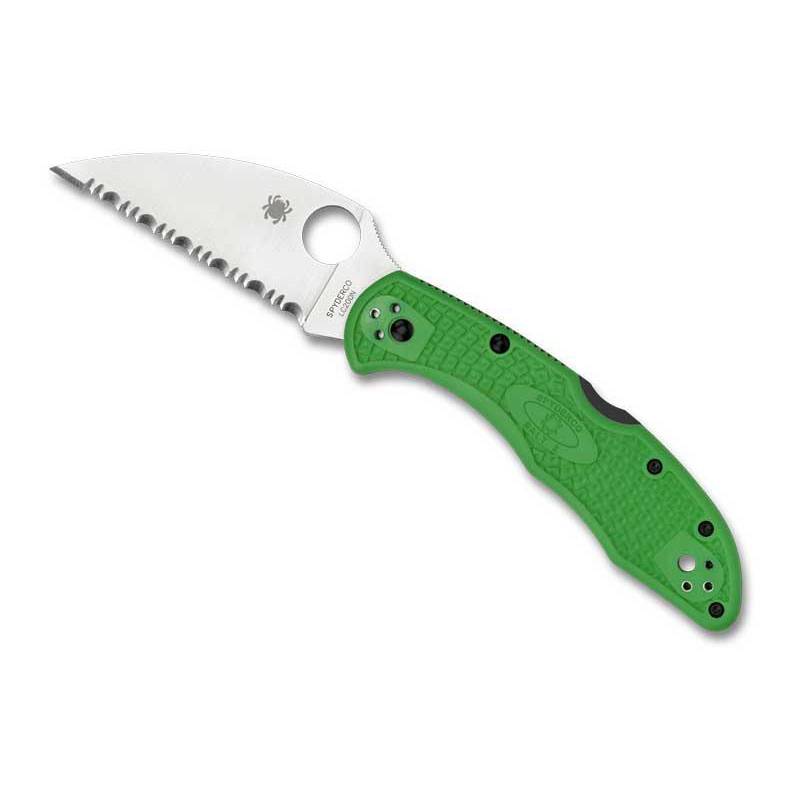 Spyderco Couteau Salt 2 Wharncliffe Vert à Dents