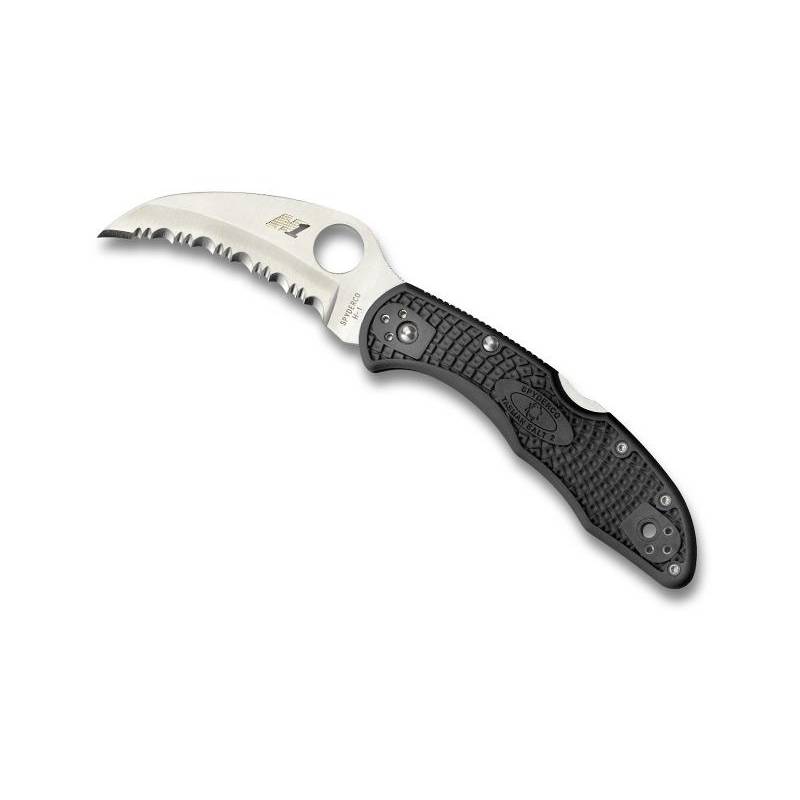 Spyderco Couteau Tasman Salt 2 - Noir à dents