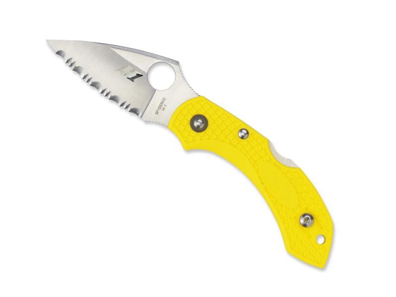 Spyderco Couteau Dragonfly 2 Salt - Jaune à dents