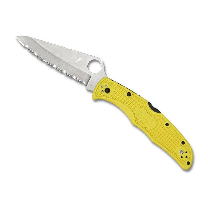 Spyderco Couteau Pacific Salt 2 - Jaune à dents