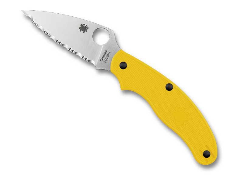 Spyderco Couteau UK Penkniffe Salt - Jaune à dents