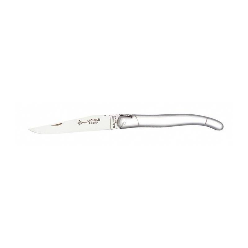 Laguiole Couteau eco, lame acier manche INOX - 12 cm