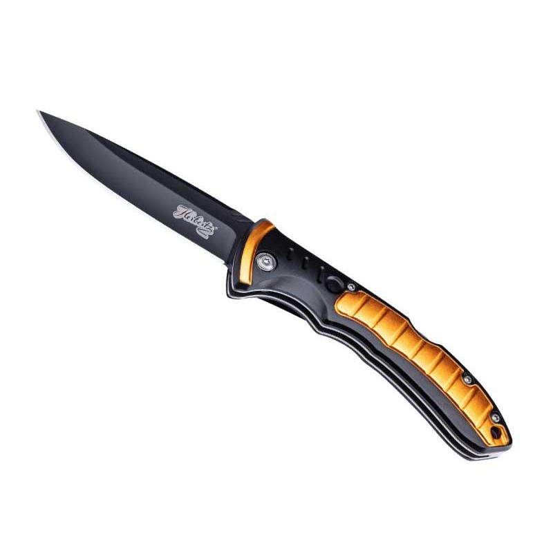 Herbertz COUTEAU HERBERTZ ALU NOIR/ORANGE 11,5CM INOX NOIR