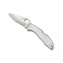 Spyderco Couteau DELICA 4 Tout Inox Semi-dentée - Image principale
