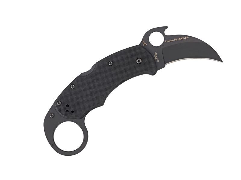 Spyderco Couteau KARAHAWK Wave Tout Noir