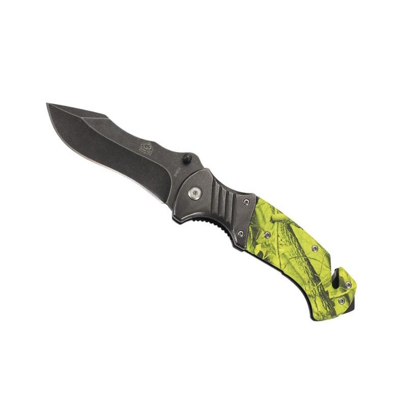 Puma Tec Couteau PUMA-TEC camo jaune fluo 12 cm inox