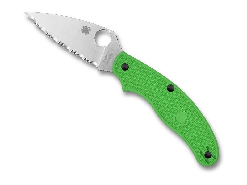 Spyderco Couteau Spydero UK PENKNIFE SALT vert à dents