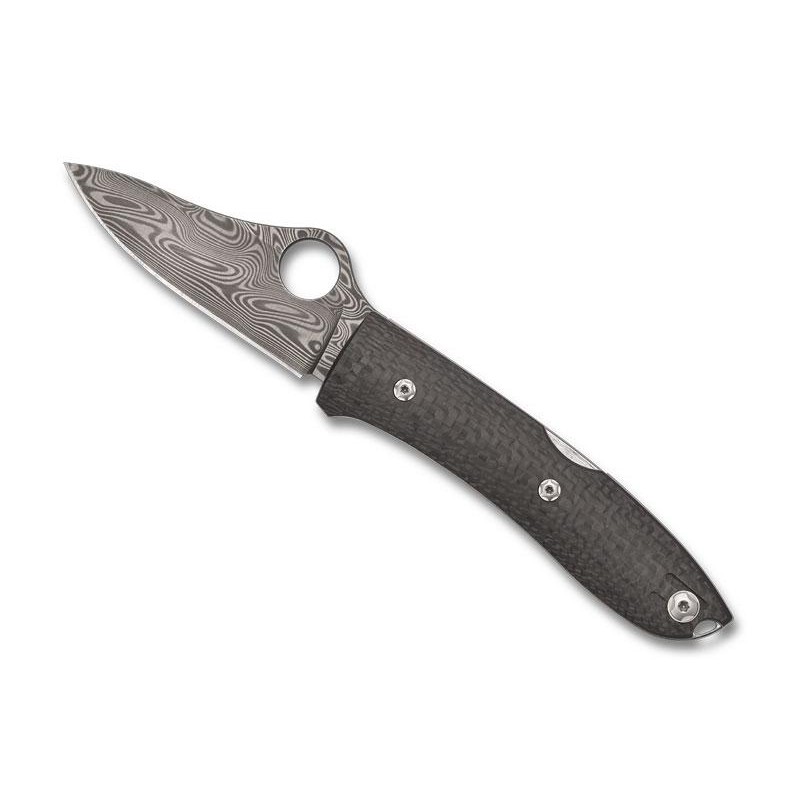 Spyderco Couteau Spyopera fibre de carbone Damas Sprint