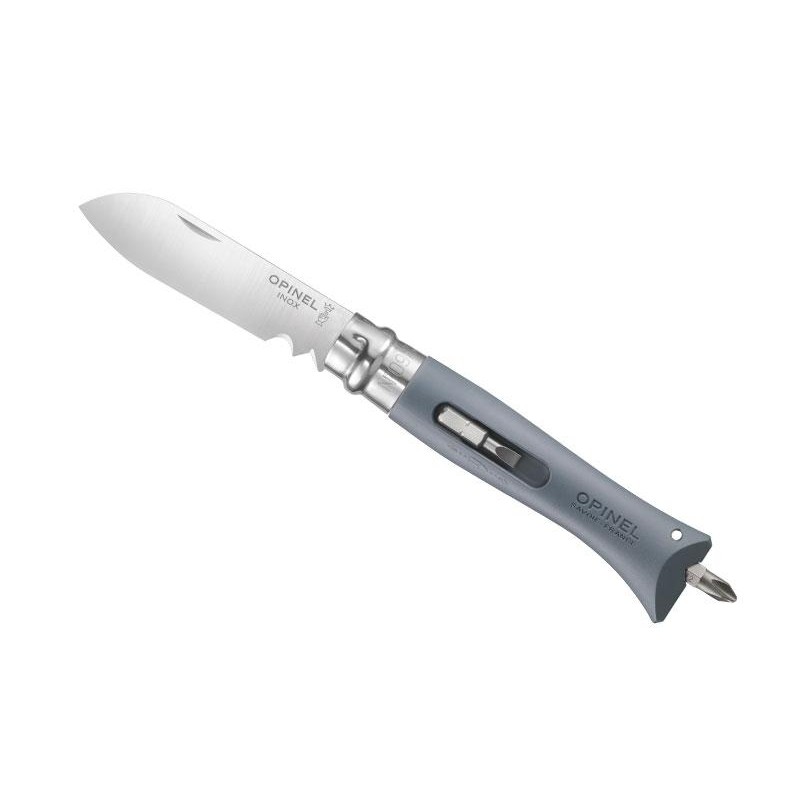 Opinel Couteau N°9 bricolage - Gris Inox