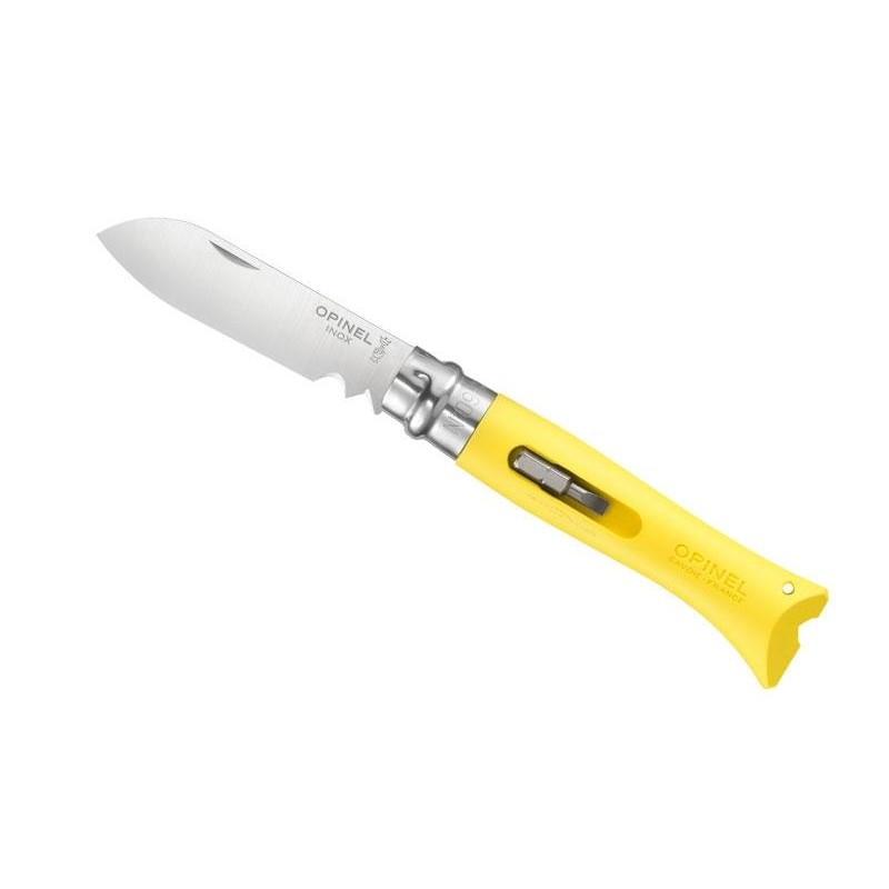Opinel Couteau N°9 bricolage - Jaune Inox