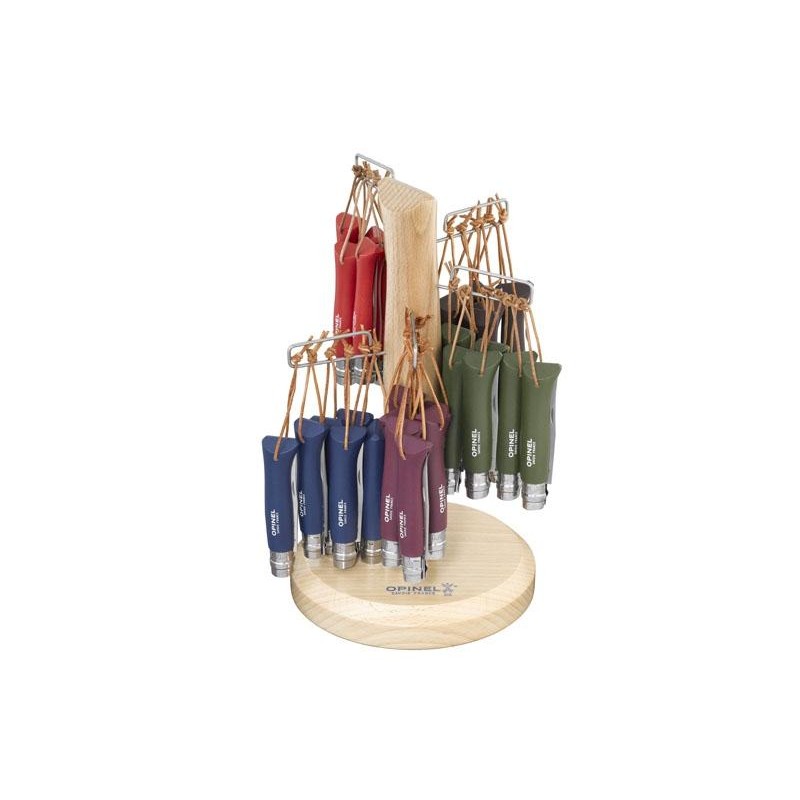 Opinel Présentoir 60 8 vri assortis + lien baroudeur