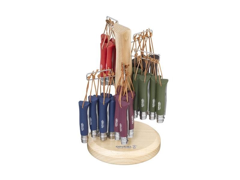 Opinel Présentoir 60 8 vri assortis + lien baroudeur