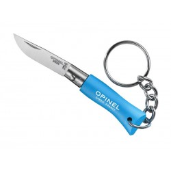 Porte-clés n.2 bleu cyan inox