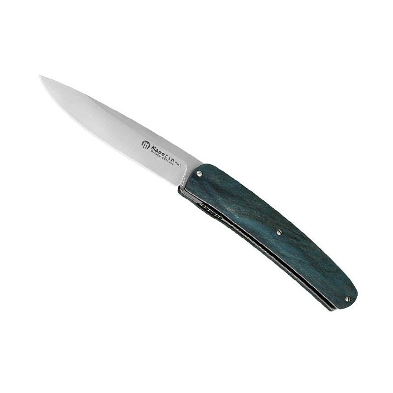 Maserin Couteau fermant Mini-gourmet Hêtre - Bleu