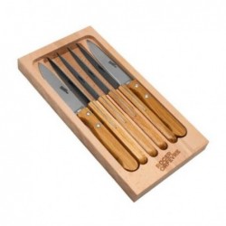 ROGER ORFEVRE Coffret 6 couteaux à steack inox chêne - Image 2