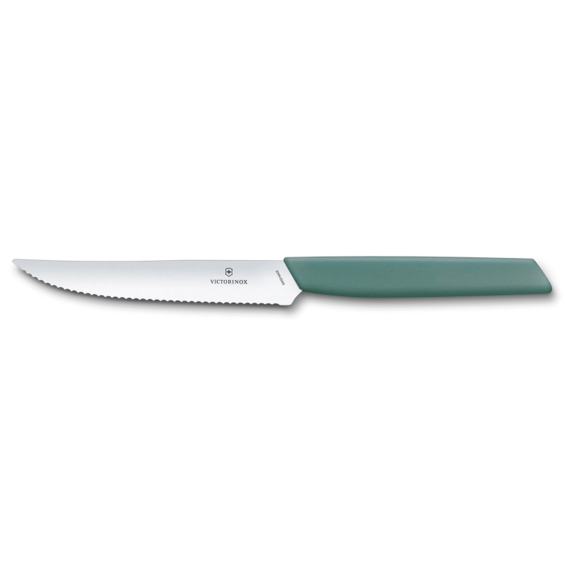 Victorinox Boîte de 6 Couteaux à steack Victorinox Swiss Modern, 12 cm vert sauge