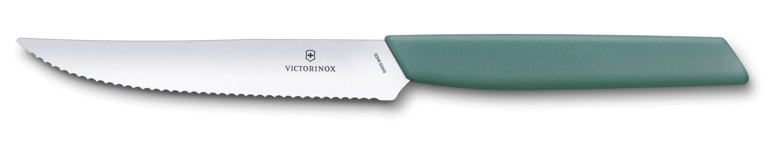 Victorinox Boîte de 6 Couteaux à steack Victorinox Swiss Modern, 12 cm vert sauge