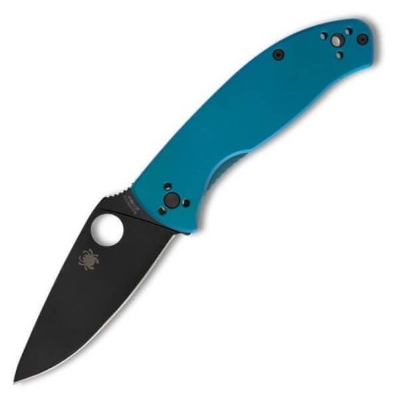 Spyderco Couteau Tenacious Titanium Bleu Lame Noire