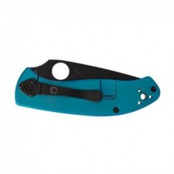 Spyderco Couteau Tenacious Titanium Bleu Lame Noire - Image 3