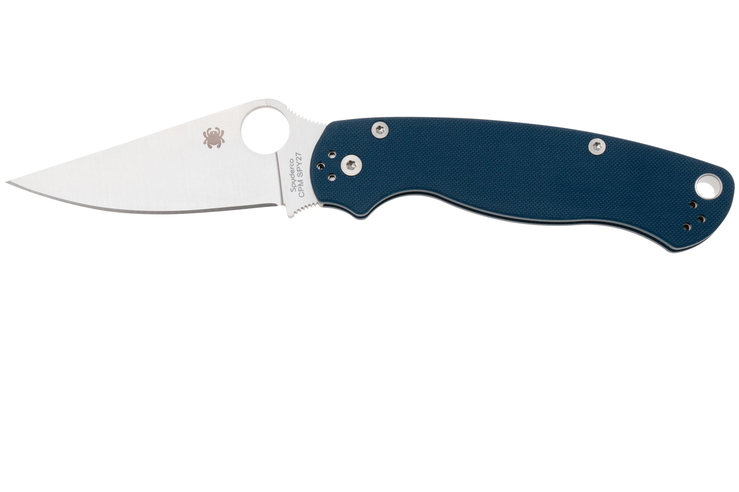 Spyderco Couteau Para Military 2 G10 Bleu