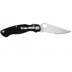 Spyderco Couteau Military 2 G10 Noir Semi-dentee - Image 2