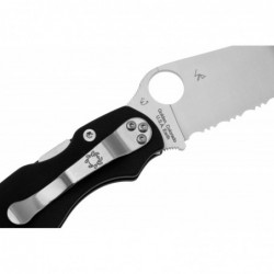 Spyderco Couteau Military 2 G10 Noir Semi-dentee - Image 5