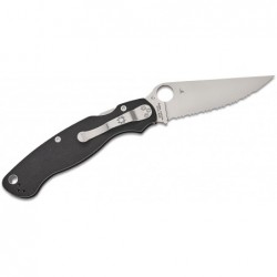 Spyderco Couteau Military 2 G10 Noir A Dents - Image 2