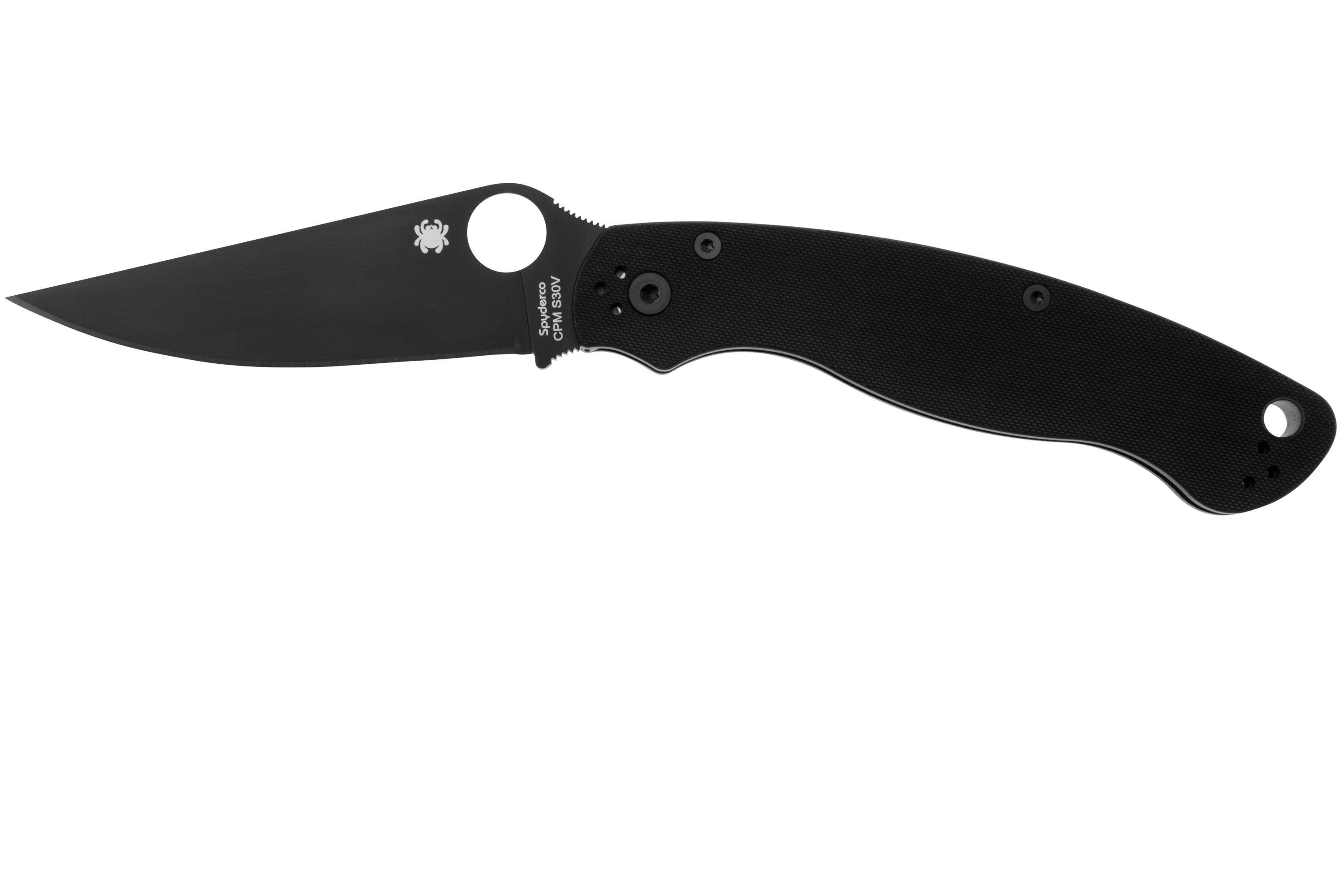 Spyderco Couteau Military 2 G10 Tout Noir