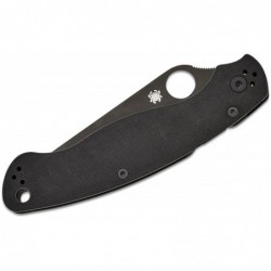 Spyderco Couteau Military 2 G10 Tout Noir A Dents - Image 3