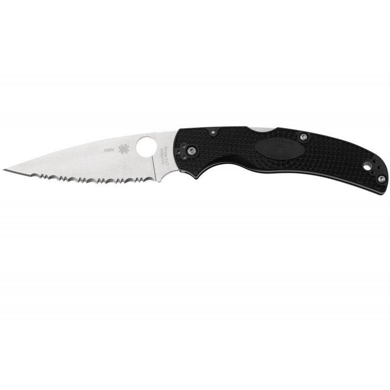 Spyderco Couteau Native Chief Noir A Dents