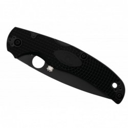 Spyderco Couteau Native Chief Tout Noir Semi-dentee - Image 6