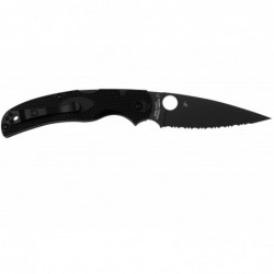 Spyderco Couteau Native Chief Tout Noir A Dents - Image 2