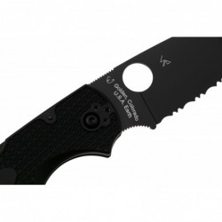 Spyderco Couteau Native Chief Tout Noir A Dents - Image 5