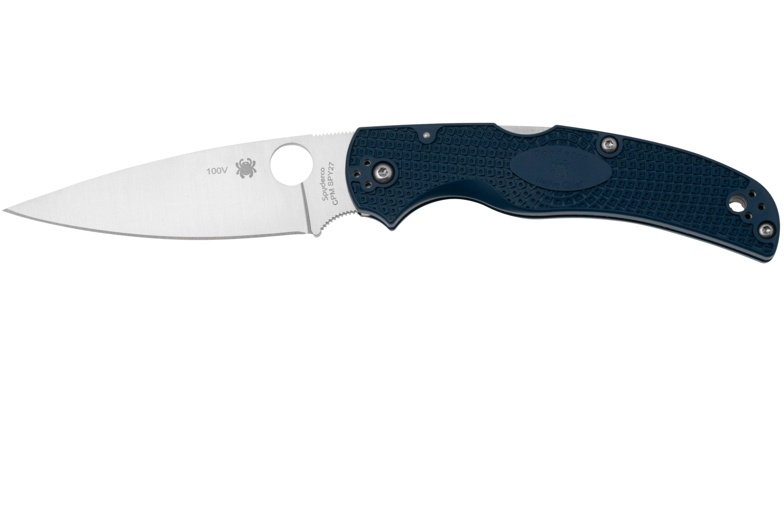 Spyderco Couteau Native Chief Bleu