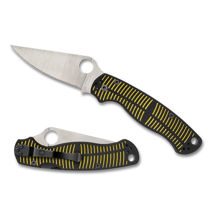 Spyderco Couteau Para Military 2 Salt Noir/jaune
