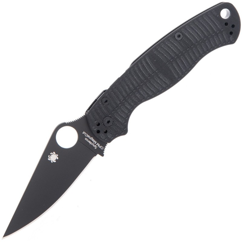 Spyderco Couteau Para Military 2 Salt G10 Tout Noir