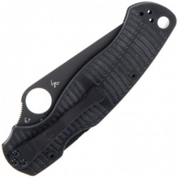 Spyderco Couteau Para Military 2 Salt G10 Tout Noir - Image 4