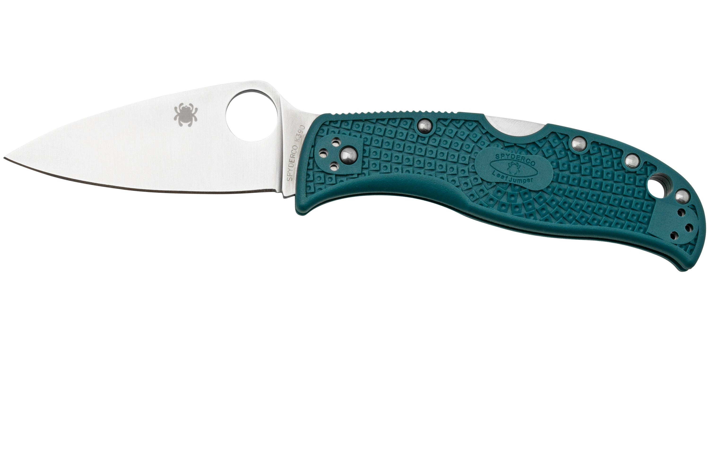Spyderco Couteau Leafjumper K390 Bleu