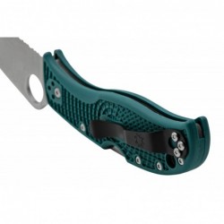 Spyderco Couteau Leafjumper K390 Bleu A Dents - Image 4