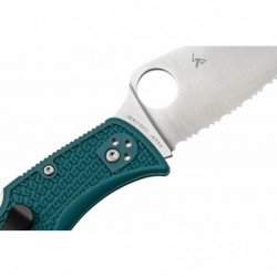 Spyderco Couteau Leafjumper K390 Bleu A Dents - Image 5