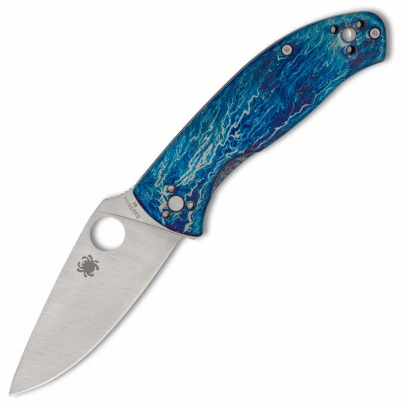 Spyderco COUTEAU SPYDERCO TENACIOUS TITANIUM BLEU